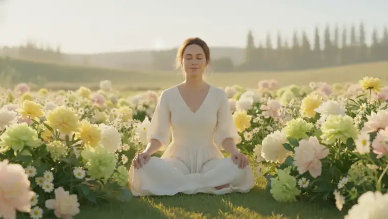 Personne souriante pratiquant la pensée positive pour devenir plus positif dans la vie quotidienne