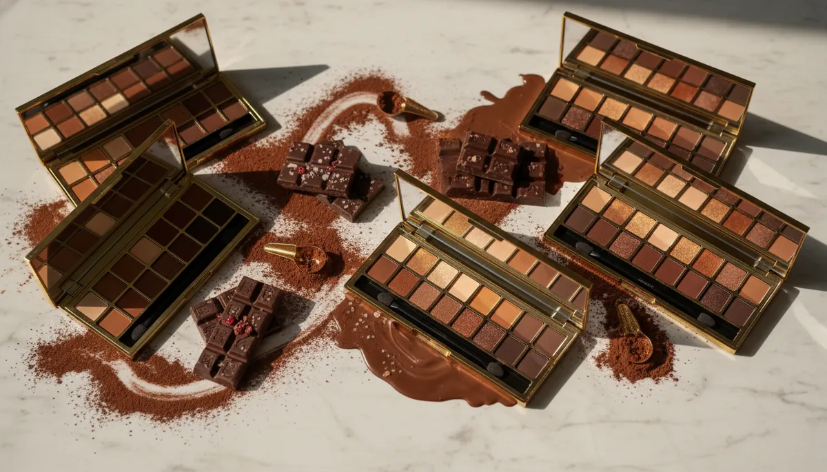 Palette chocolate bar dupe I Heart Makeup Revolution avec fards à paupières marron