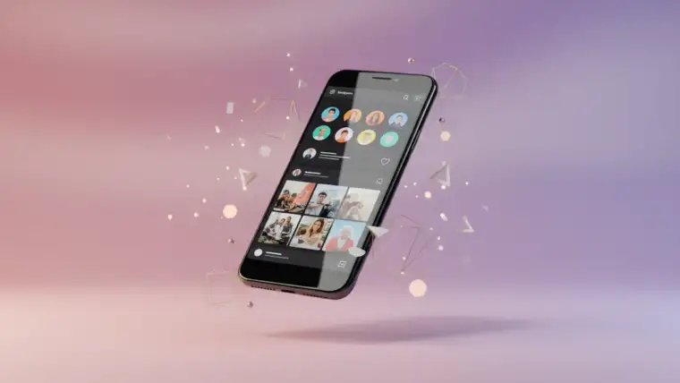 Capture d'écran montrant l'affaire Instagram avec logos et interface de l'application