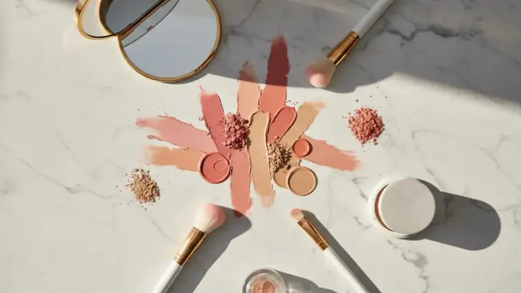 Swatch fard Mac marron glacé sur peau, test pigmentation maquillage paupières