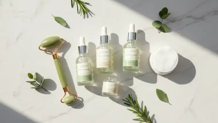 Jeune femme souriante montrant sa peau claire après avoir réussi à en finir avec l'acné