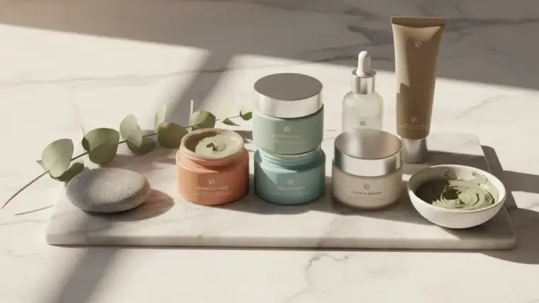 Test du masque Avène désincrustant appliqué sur le visage d'une femme