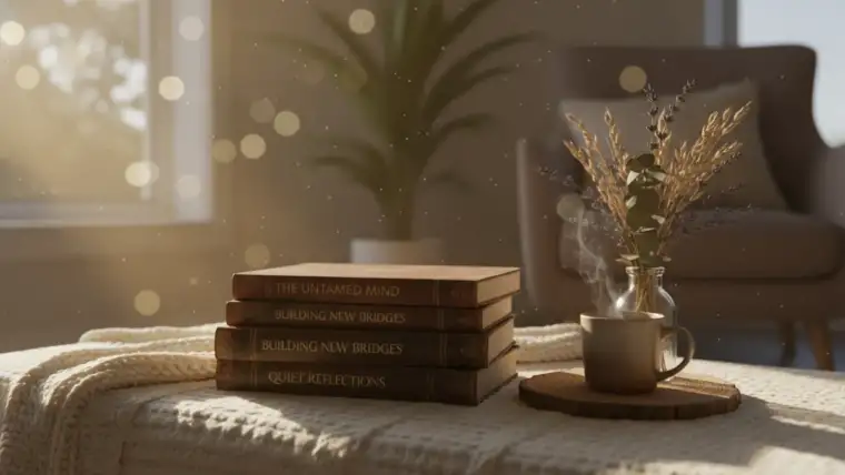 Sélection de 5 livres pour changer de vie posés sur une table