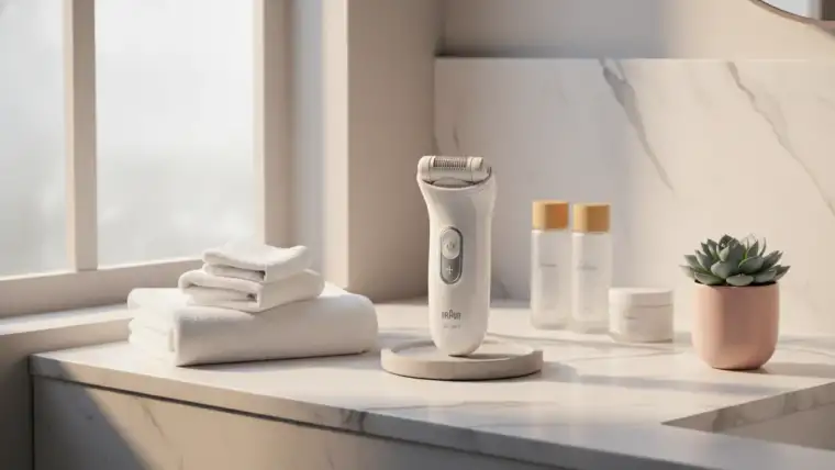 Épilateur Braun Silk Epil 7 utilisé pour épilation zone maillot femme test avis