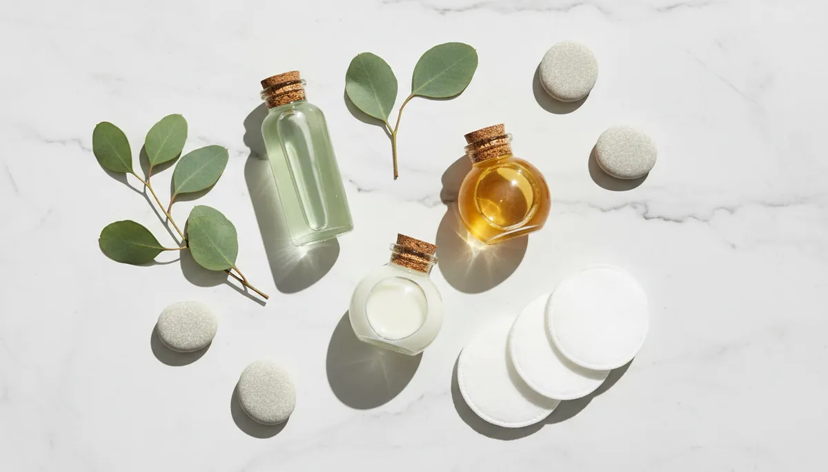 Produits cosmétiques Korres disposés élégamment pour le blog avis Bordeaux