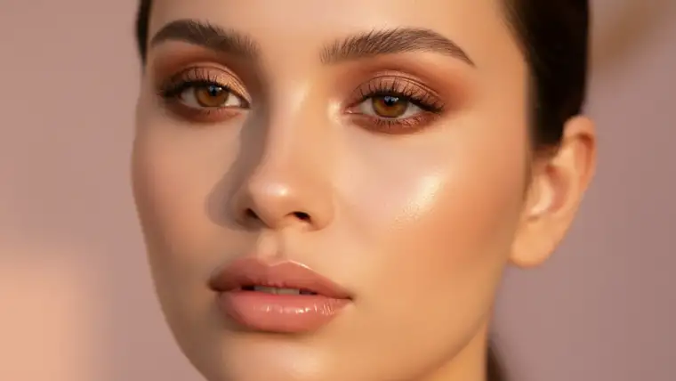 Produits cosmétiques Eyes Lips Face ELF disposés élégamment avec palette maquillage rouge à lèvres